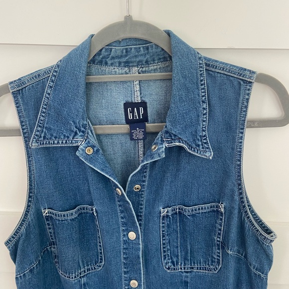 Gap Vintage 90s Denim Dress - Picture 2 of 4